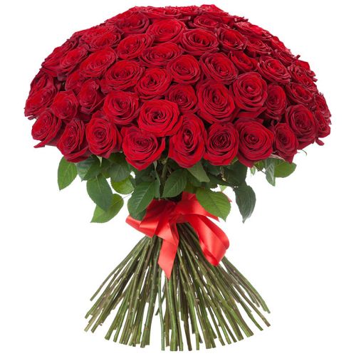 Купить 101 красную розу с доставкой по Гусь-Хрустальному